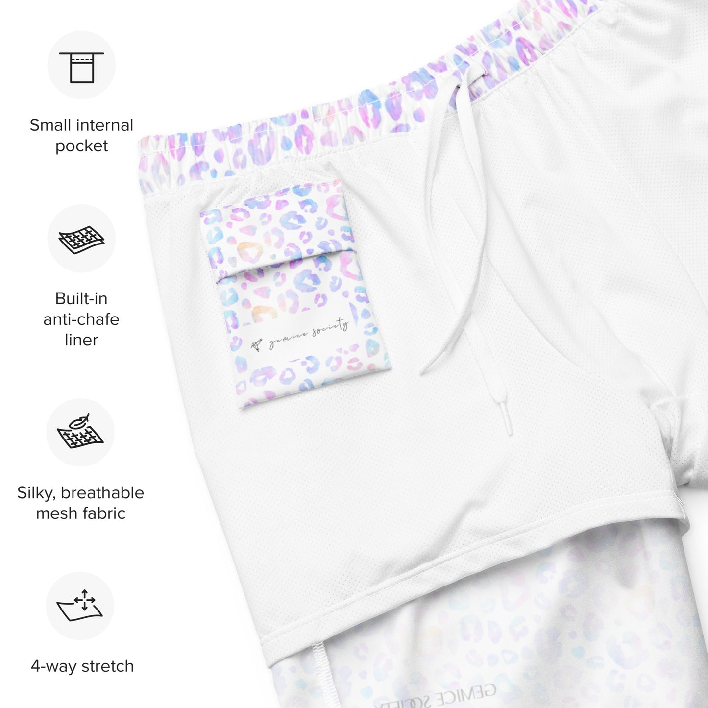 Leopard Watercolor Swim Shorts