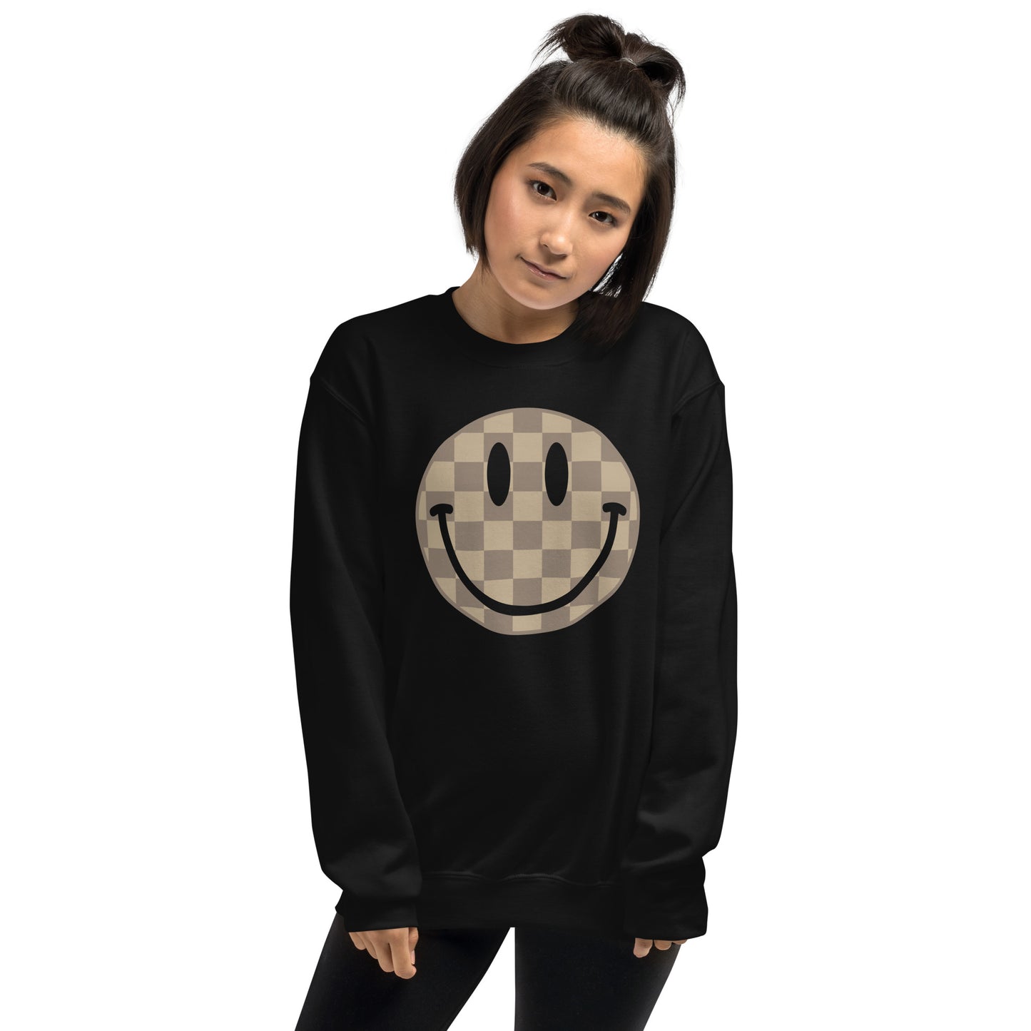 Checkered Smiley Crewneck