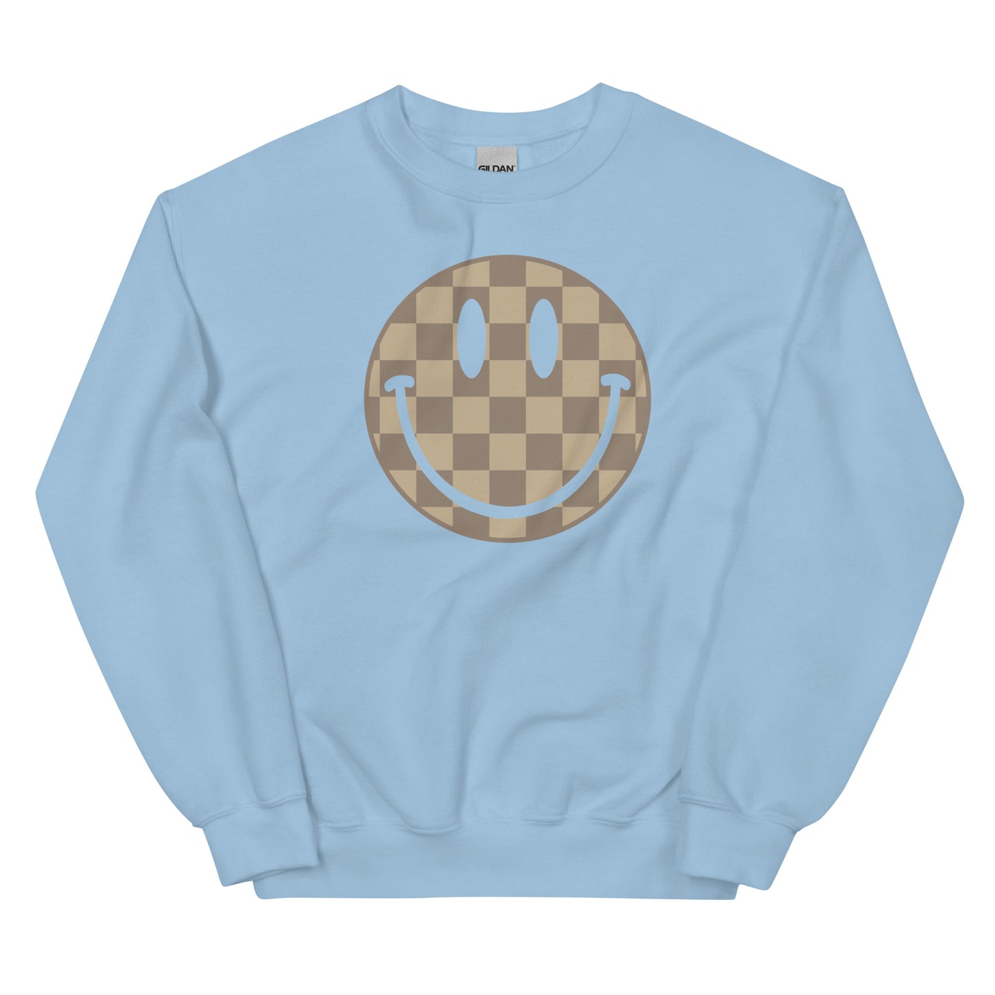 Checkered Smiley Crewneck