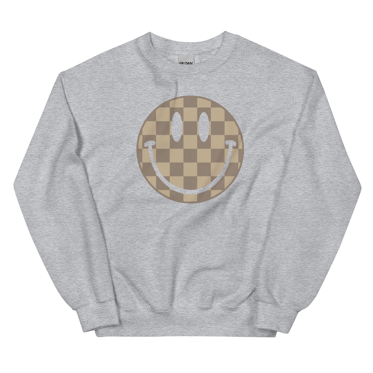 Checkered Smiley Crewneck