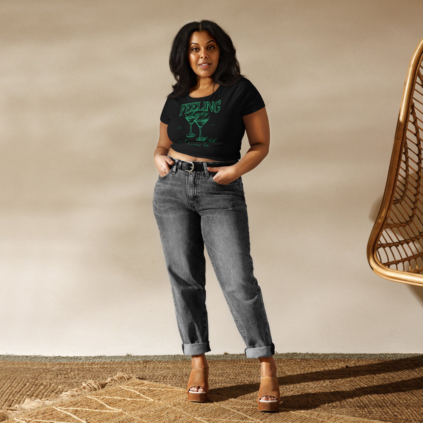 Feeling Lucky Crop Tee