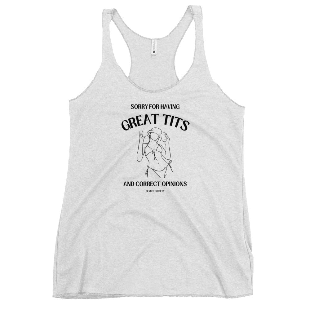 Not Sorry Women's Racerback Tank