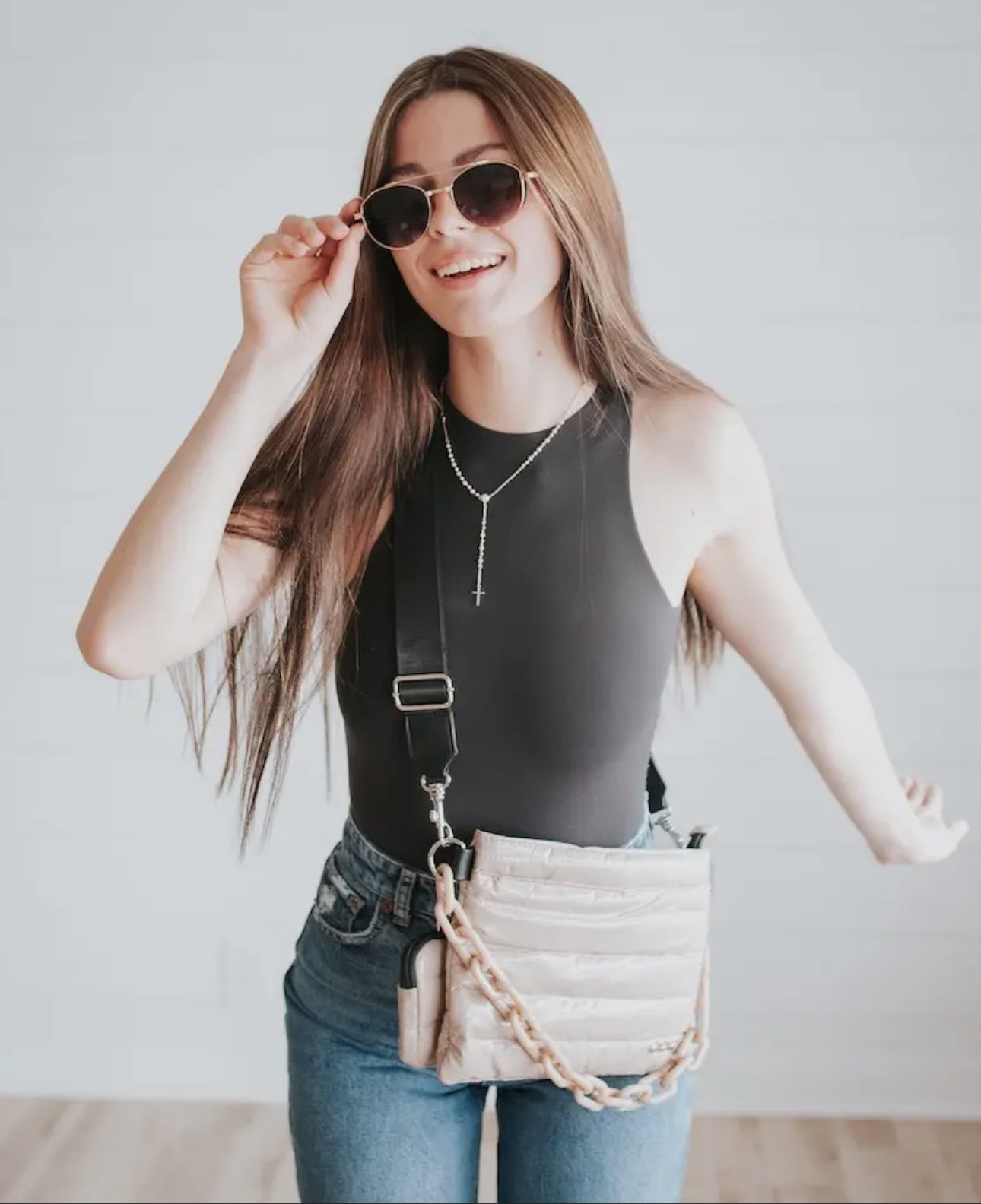 Nova Nylon Crossbody Chain Bag