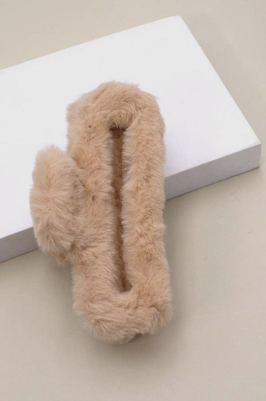 Large Fuzzy Claw Clip