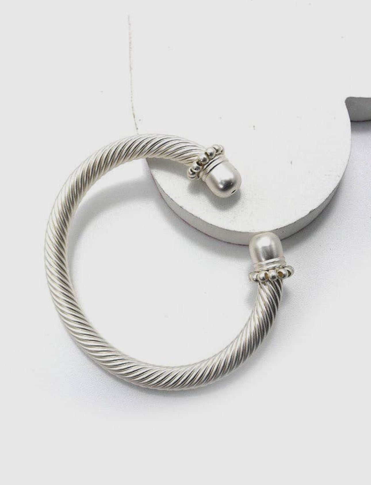 Cable Textured Cuff Bracelet