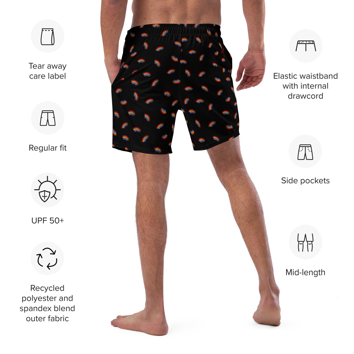 Pride Tire Tracks Swim Shorts