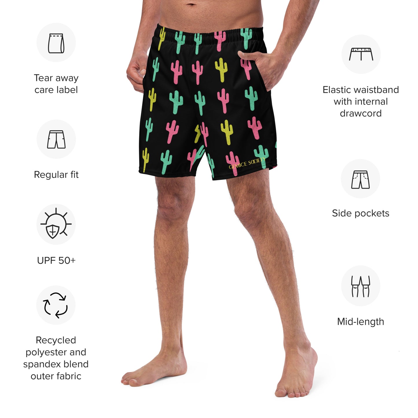 Neon Cactus Swim Shorts