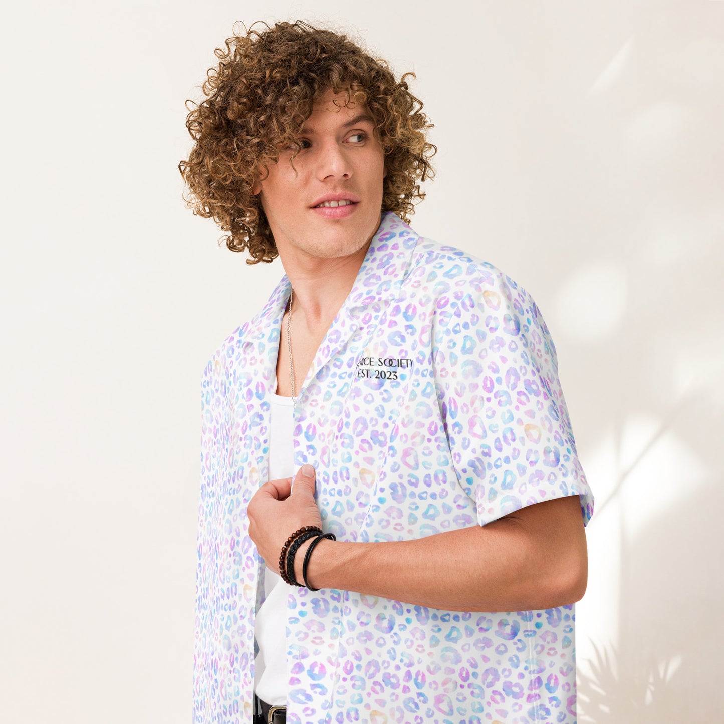 Leopard Watercolor Unisex button shirt