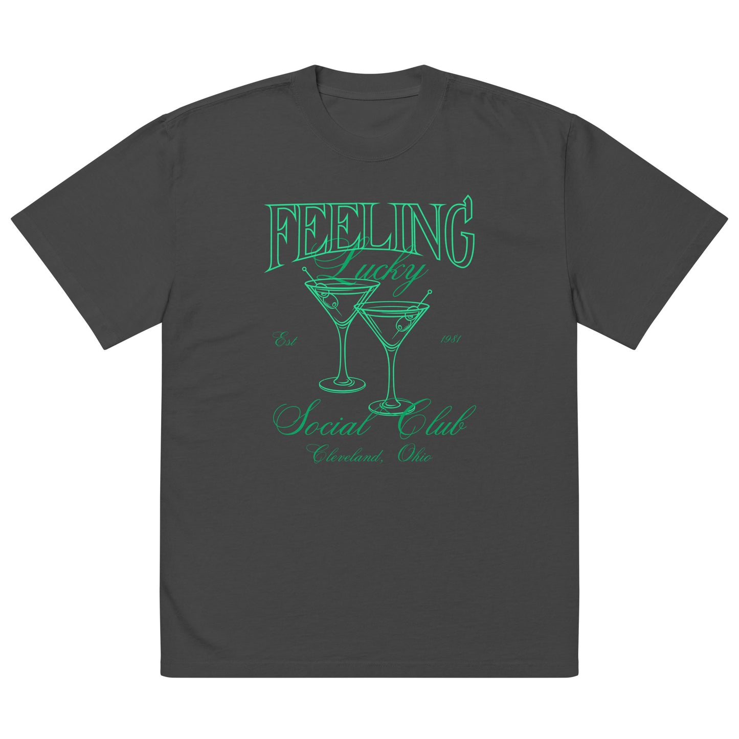 Feeling Lucky Oversized Faded Tee