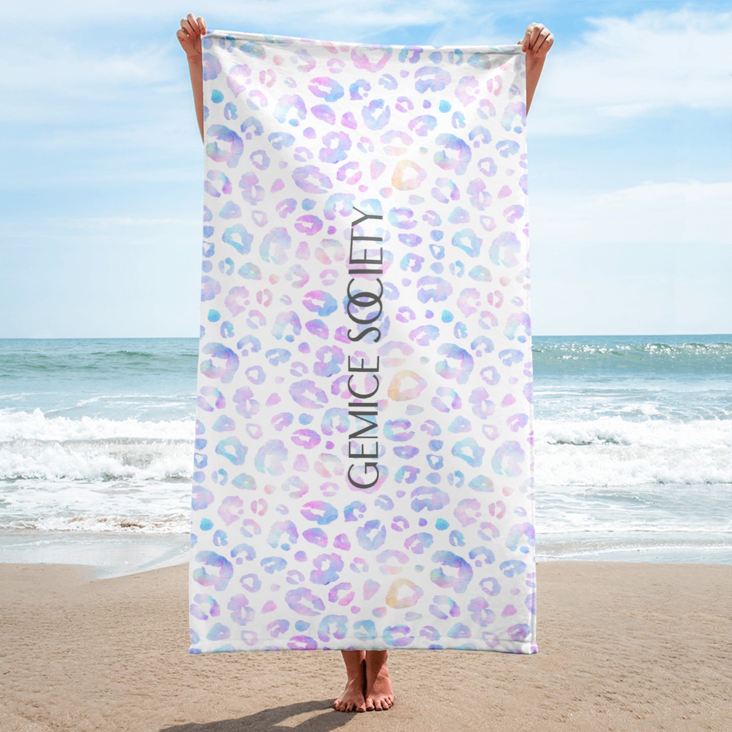 Leopard Watercolor Beach Towel