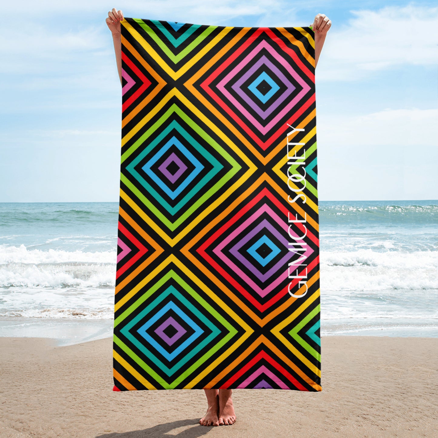 Rainbow Stripe Beach Towel