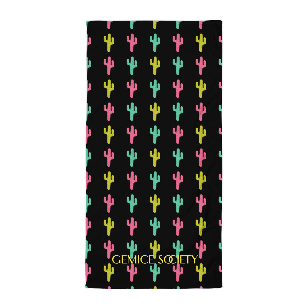 Neon Cactus Beach Towel