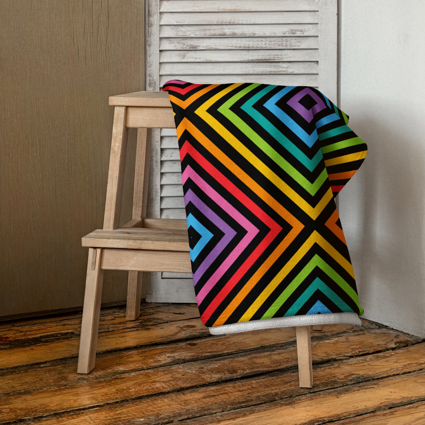 Rainbow Stripe Beach Towel