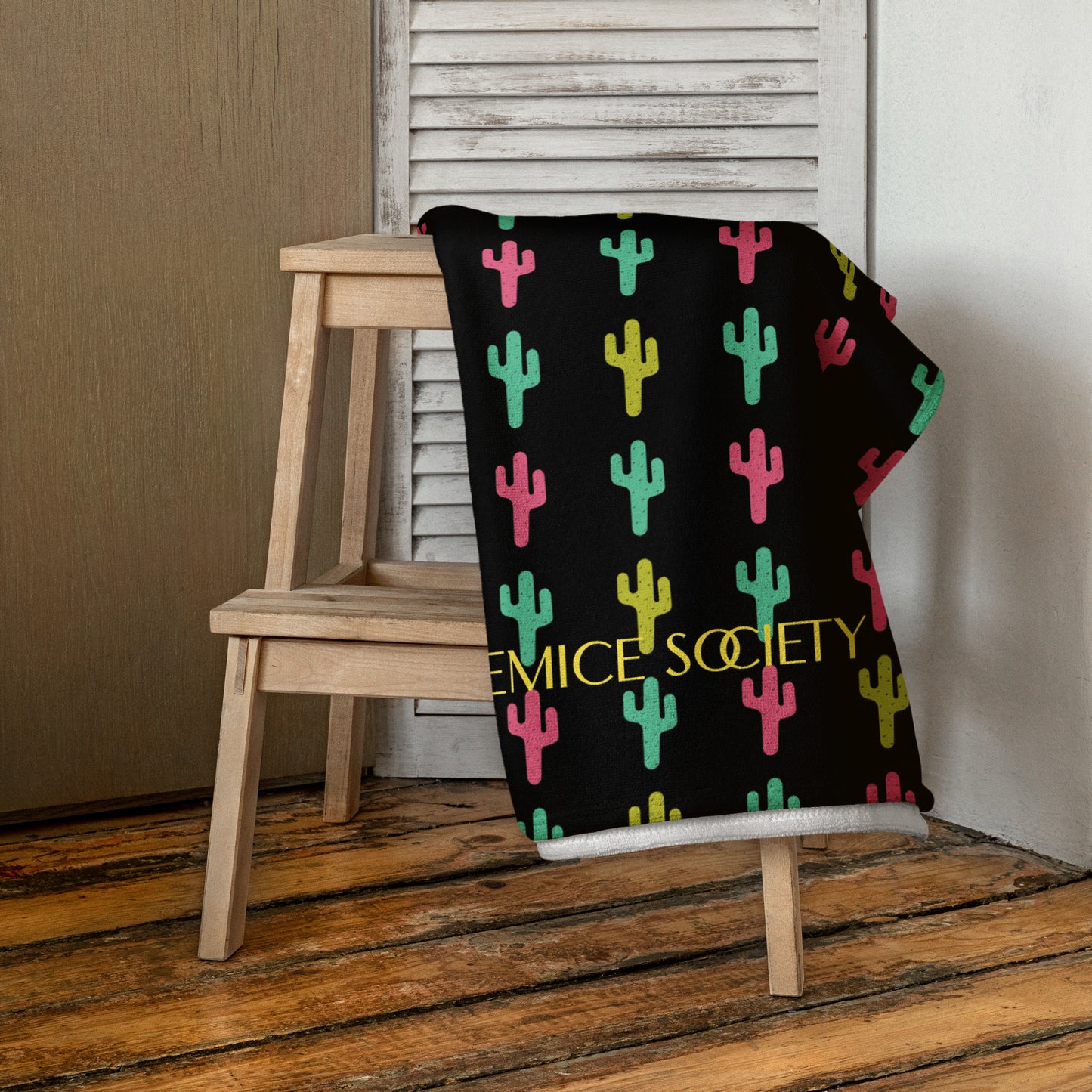 Neon Cactus Beach Towel