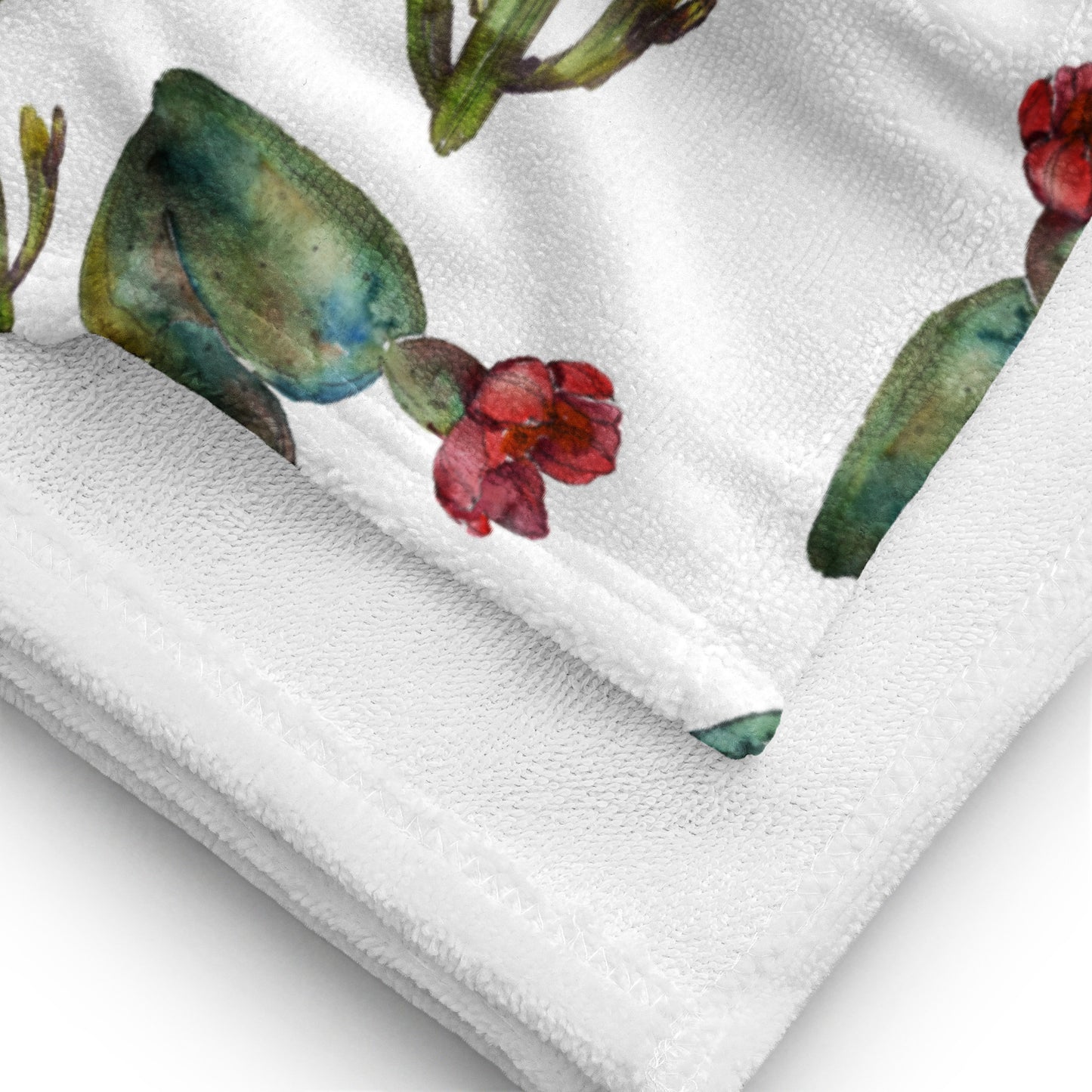 Watercolor Cactus Beach Towel