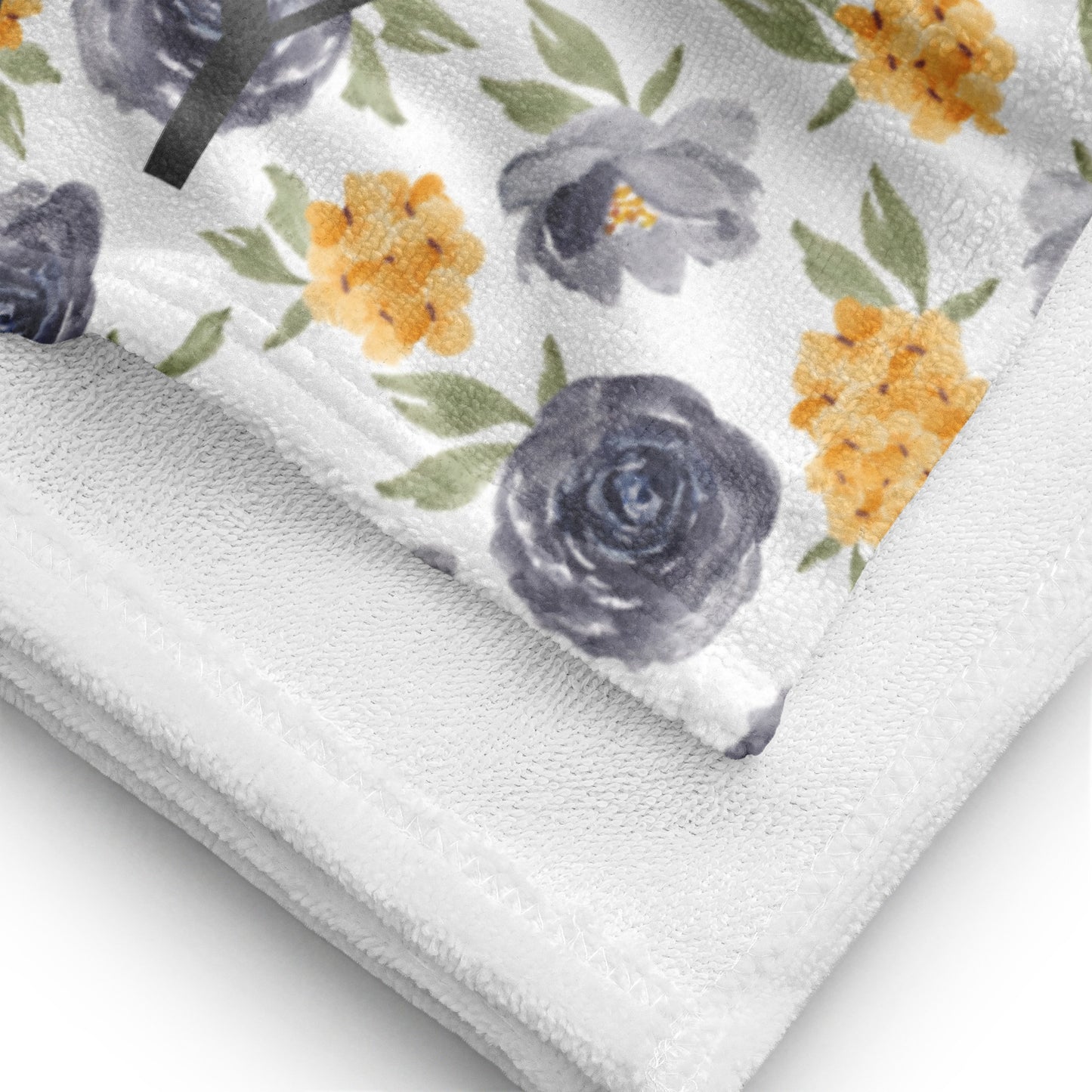 Floral Watercolor Beach Towel