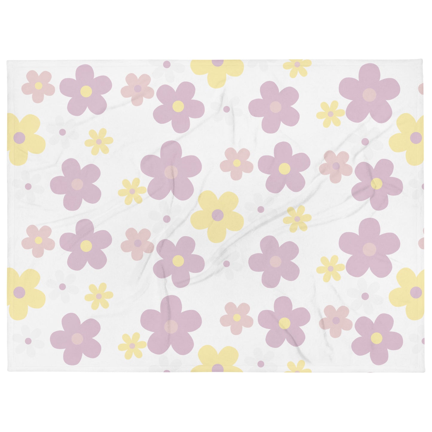 Retro Flower Throw Blanket 60x80