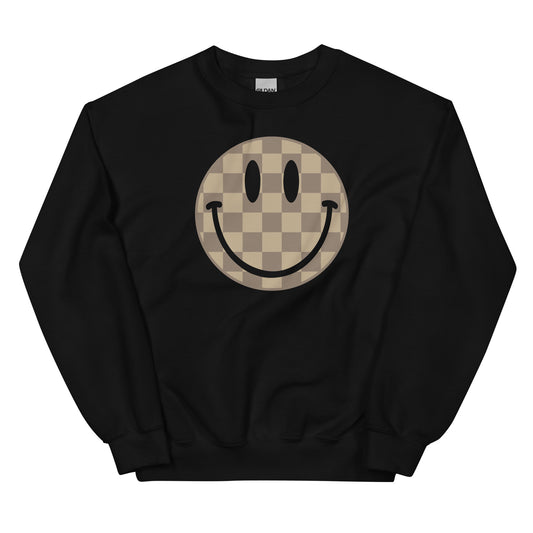 Checkered Smiley Crewneck