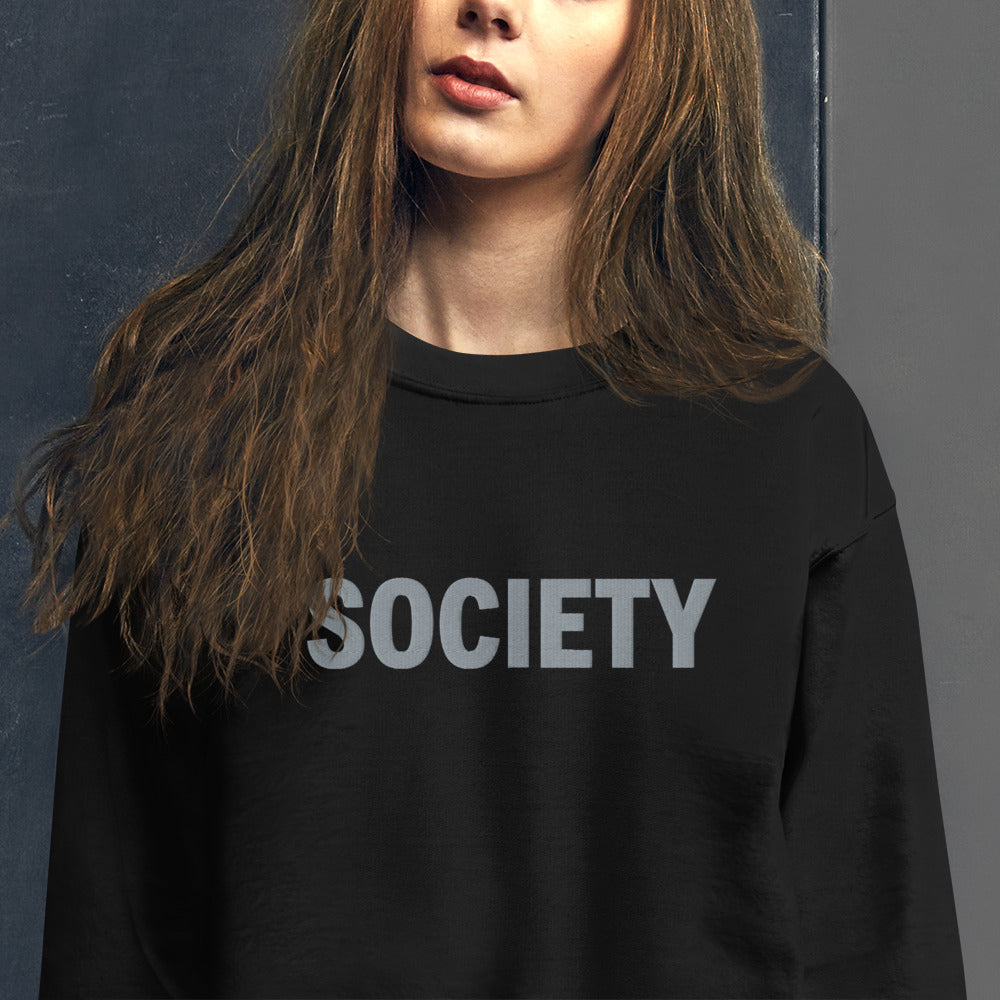 Society Embroidered Crewneck