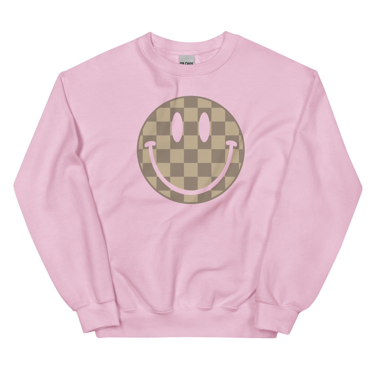 Checkered Smiley Crewneck