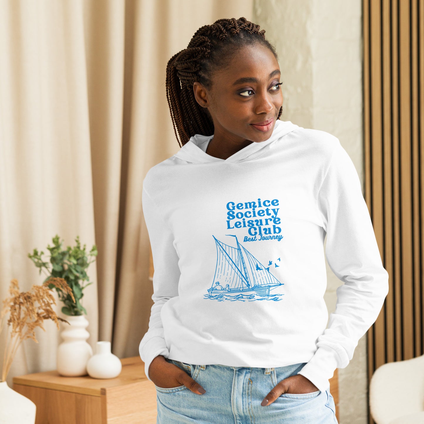 Gemice Society Leisure Club Hooded long-sleeve Tee