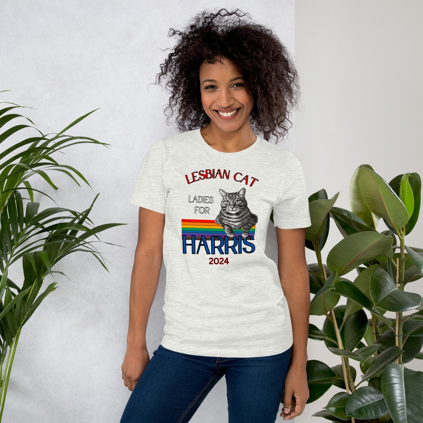 Lesbian Cat ladies for Harris T-shirt