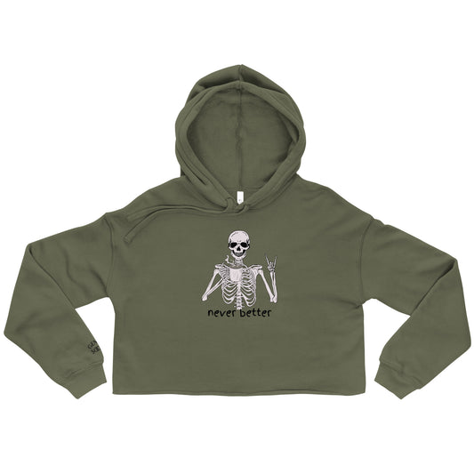 Never Better Crop Hoodie