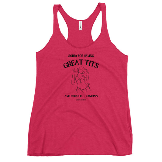 Not Sorry Women's Racerback Tank